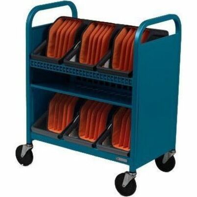 Bretford CUBE Transport Cart with Caddies - TVCT30CAD - Thumbnail 2