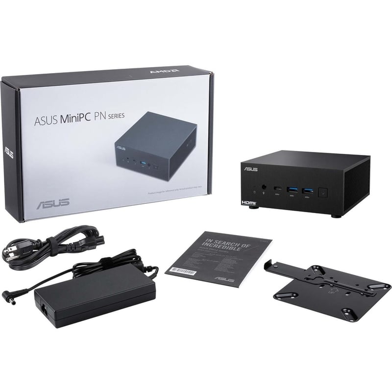 Asus ExpertCenter PN53 PN53-SYS782PX1TD0 Desktop Computer - AMD Ryzen 7 6800H - 8 GB - 256 GB PCI Express NVMe 4.0 SSD - Mini PC - Black - Thumbnail 2