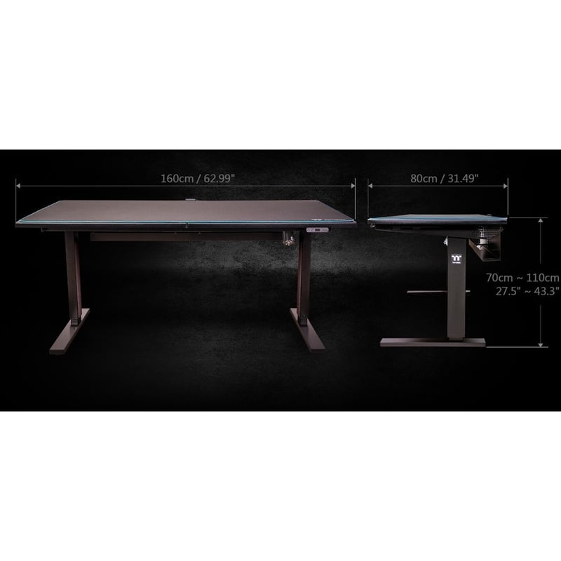 Thermaltake ToughDesk 300 RGB Battlestation Gaming Desk - Thumbnail 3