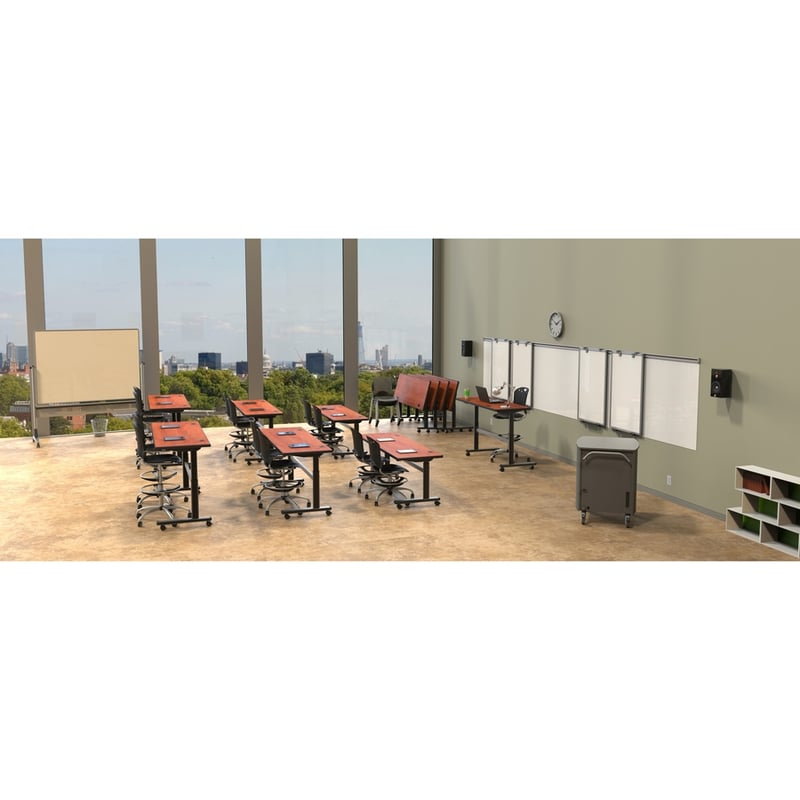 MooreCo Height-adjustable Sit/Stand Flipper Table - Thumbnail 3