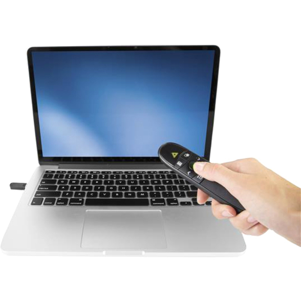 StarTech.com Wireless Presentation Remote with Green Laser Pointer - 90 ft. (27 m) - USB Presentation Clicker for Mac and Windows - Batteries Included - Wireless Slideshow and Volume Controls - Thumbnail 4