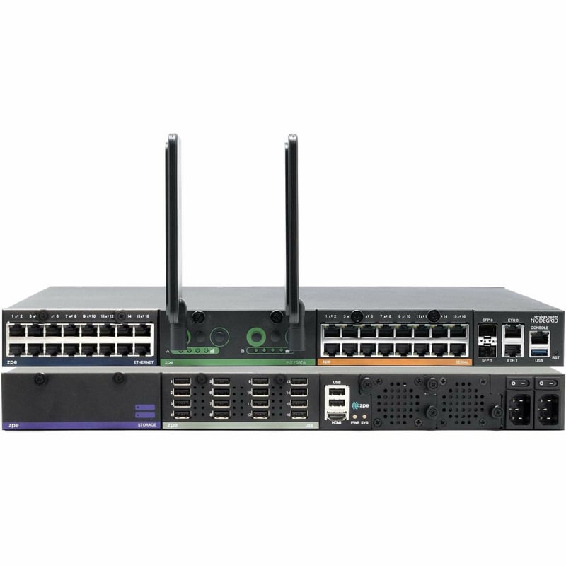 ZPE NODEGRID NET SR MODULAR CHASSIS, 8-CORE INTEL CPU, BACKPLANE SWITCH, 32GB DD - Thumbnail 1