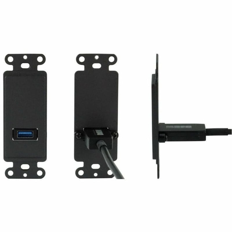NSI HDMI and USB Wallplate Cover for MOFO Fiber Technology, White