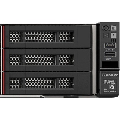 Lenovo ThinkSystem SR650 V2 7Z73A06FNA 2U Rack Server - 1 Xeon Silver 4314 2.40 GHz - 32 GB RAM - Serial ATA/600, 12Gb/s SAS Controller - Thumbnail 2