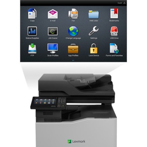Lexmark CX820de Laser Multifunction Printer - Color - TAA Compliant - Thumbnail 5