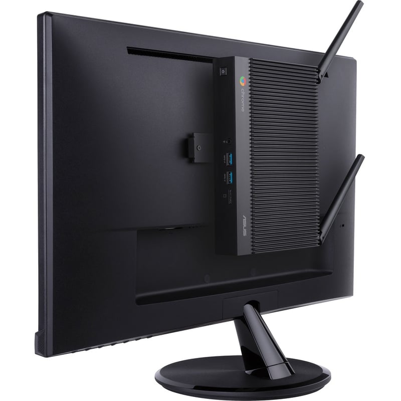 Asus Chromebox 4 CHROMEBOX4-FC017U Chromebox - Intel Celeron 5205U 1.90 GHz - 4 GB RAM DDR4 SDRAM - 32 GB Flash Memory Capacity - Mini PC - Gun Metal - Thumbnail 3