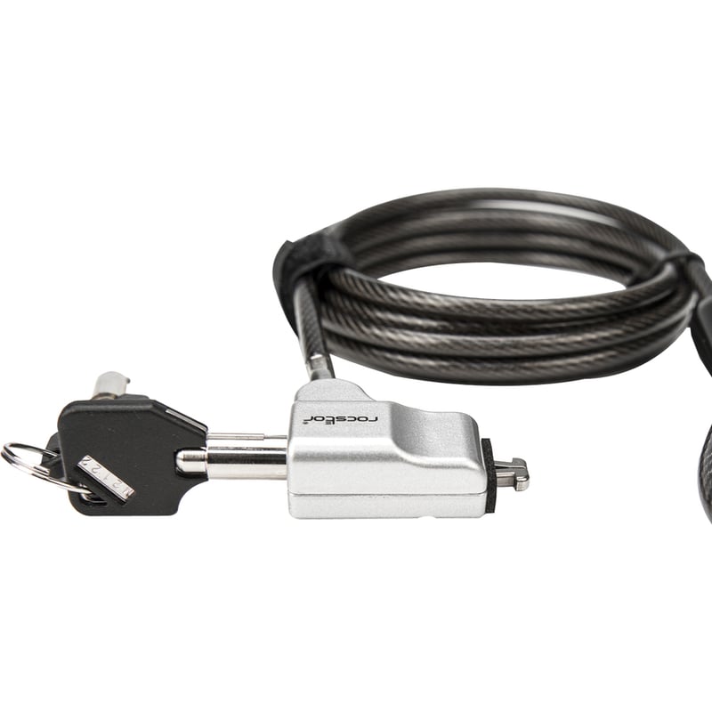 Rocbolt C21 Security Cable With Key Lock and (2) Keys - For Ultra-thin Laptop, Ultrabook Devices - Compatible Cleat™ Locking Technology - Galvanized Steel, Nickel, Zinc Alloy - 6 ft - Compatible with K67890WW & K64444WW - TAA COMPLIANT - FOR WITH - Thumbnail 4