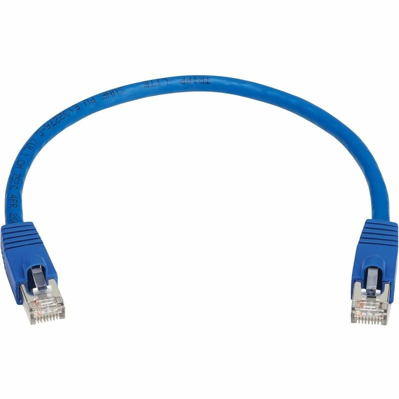Eaton Tripp Lite Series Cat8 40G Snagless SSTP Ethernet Cable (RJ45 M/M), PoE, Blue, 1 ft. (0.3 m) - Thumbnail 5