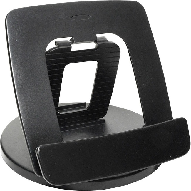 Kantek Rotating Foldable Desk Top Tablet Stand, Black - Thumbnail 1