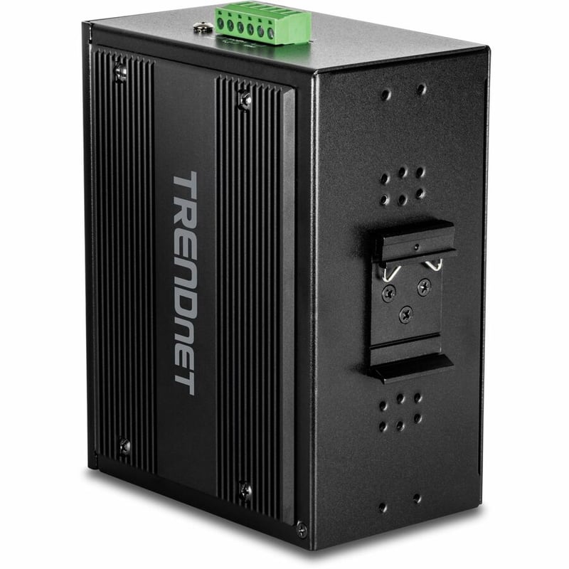 TRENDnet 26-Port Hardened Industrial Unmanaged Gigabit DIN-Rail Switch, TI-PG262, 16 x Gigabit PoE+ Ports, 8 x Gigabit RJ-45 Ports, 2 x SFP Ports, IP30, Lifetime Protection, Black - Thumbnail 3