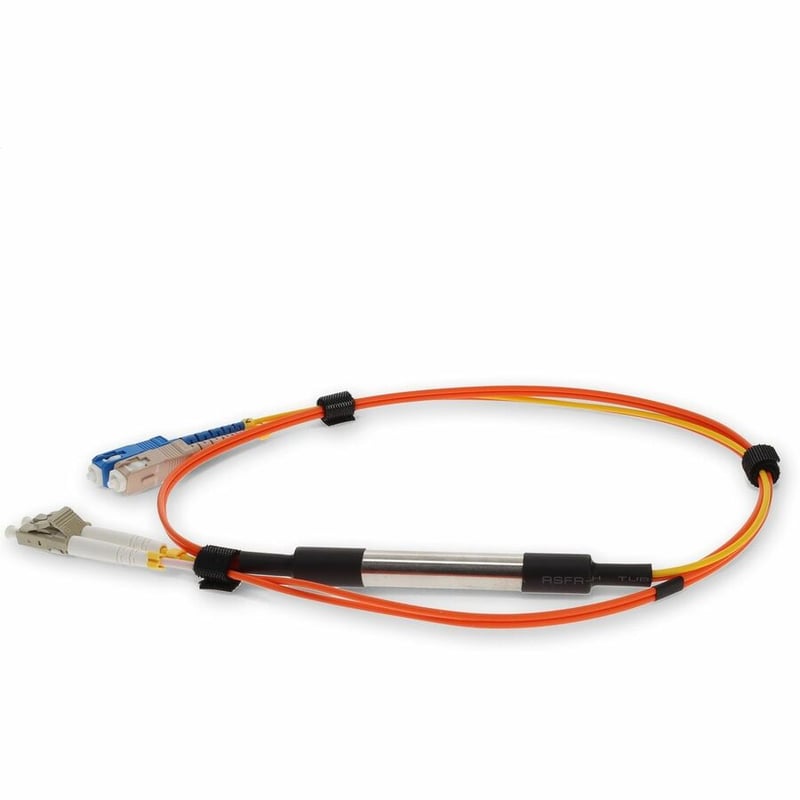 AddOn 10m LC (Male) to SC (Male) Orange OM1 & OS1 Duplex Fiber Mode Conditioning Cable - Thumbnail 2