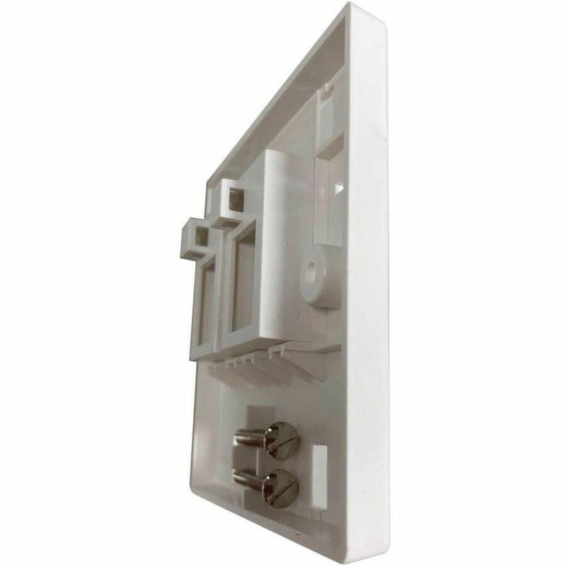 Eaton Tripp Lite Series 2-Port UK-Style Keystone Wall Plate, Unloaded Shuttered Module, Icon Tabs, White, TAA - Thumbnail 4