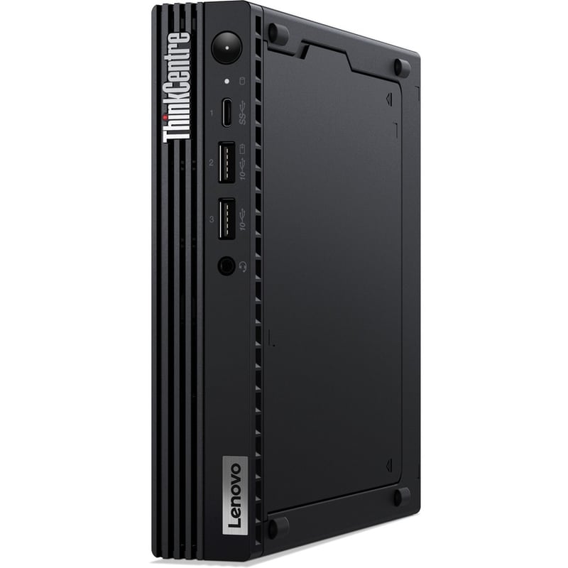 Lenovo ThinkCentre M70q Gen 3 11T3000NUS Desktop Computer - Intel Core i3 12th Gen i3-12100T - 8 GB - 256 GB SSD - Tiny - Black - Thumbnail 2