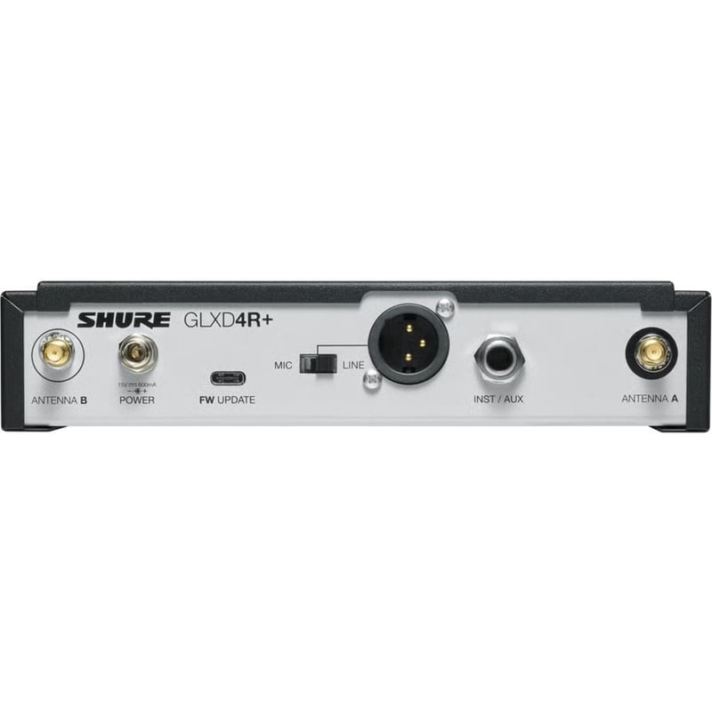 Shure GLXD24R+/B58 Digital Wireless Rack System with BETA 58A Vocal Microphone - Thumbnail 4