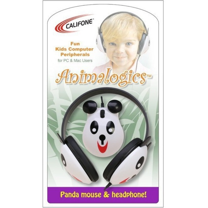 Califone Kids Stereo Wired 3.5mm Headphone Panda - Thumbnail 3