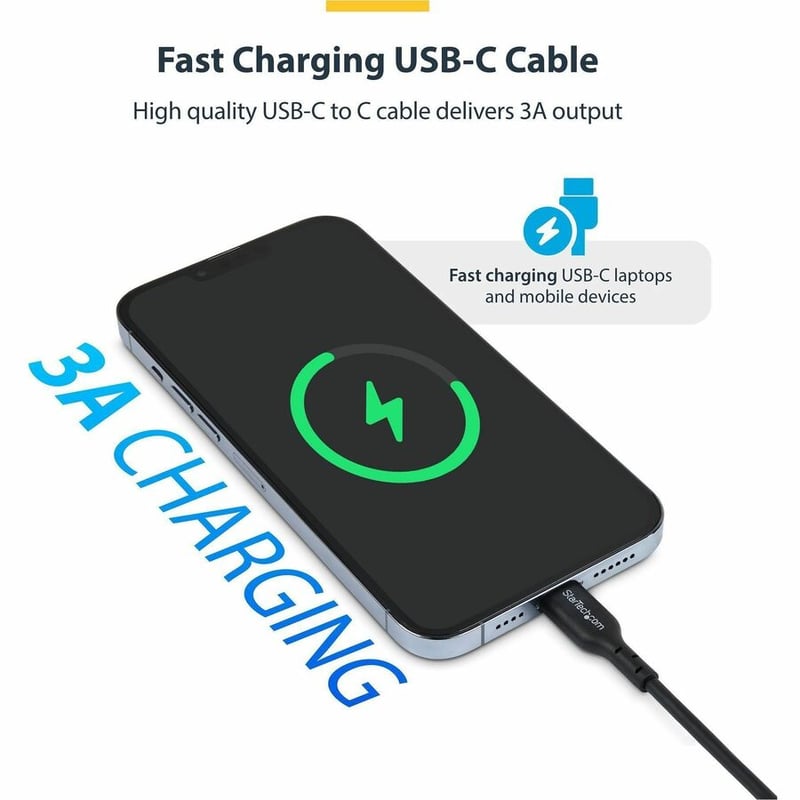 3FT USB-C CABLE CHARGER CORD 60W POWER DELIVERY M/M TYPE-C - Thumbnail 3