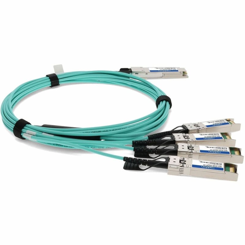 AddOn Cisco QSFP-4X10G-AOC5M Compatible TAA Compliant 40GBase-AOC QSFP+ to 4xSFP+ Direct Attach Cable (850nm, MMF, 5m) - Thumbnail 2