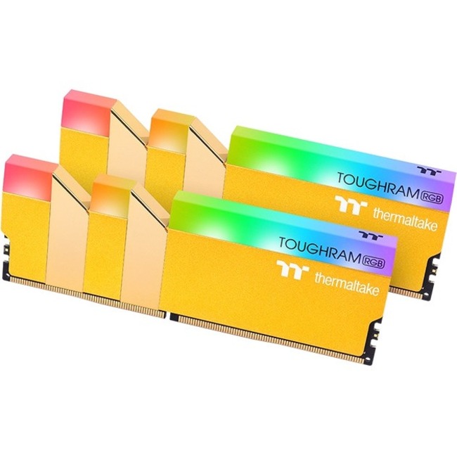Thermaltake TOUGHRAM RGB Memory DDR4 3600MHz 16GB (8GB x2)-Metallic Gold - Thumbnail 1