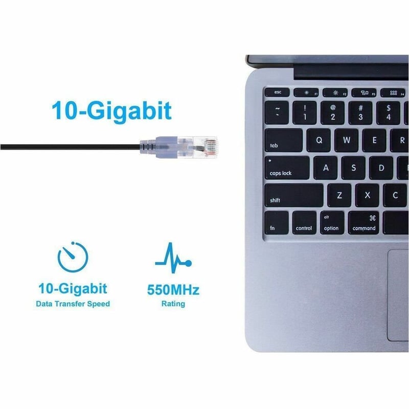 WITH A CABLE DIAMETER OF ALMOST HALF A STANDARD CAT6A CABLE; SLIMRUN CAT6A IS EA - Thumbnail 5