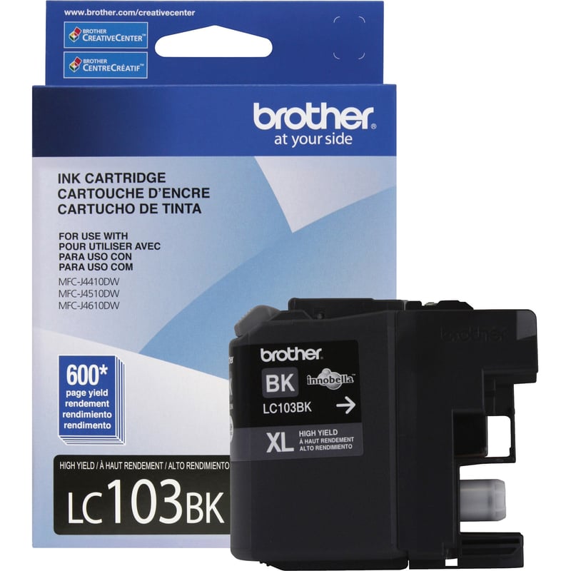 Brother Genuine Innobella LC103BK High Yield Black Ink Cartridge - Thumbnail 1