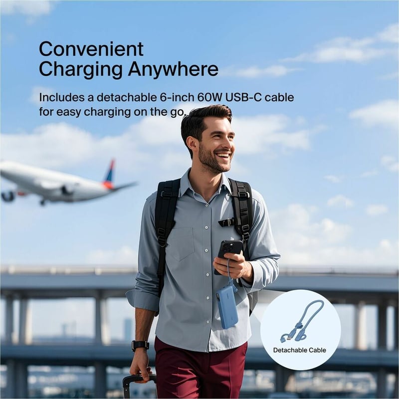 BOOSTCHARGE POWER BANK 20K W/ DISPLAY BLUE - Thumbnail 4