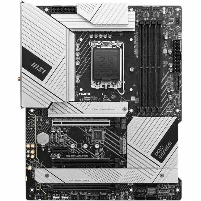MSI PRO Z790-A MAX WIFI Gaming Desktop Motherboard - Intel Z790 Chipset - Socket LGA-1700 - ATX - Thumbnail 1
