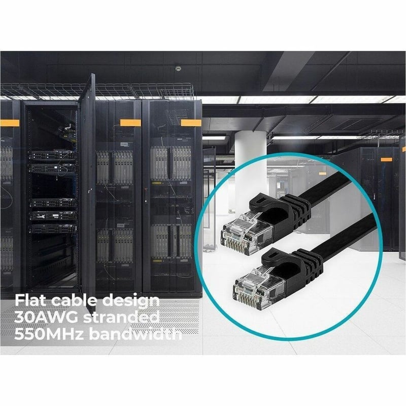 MONOPRICE FLEXBOOT FLAT CAT6 ETHERNET PATCH CABLE - SNAGLESS RJ45_ FLAT_ 550MHZ_ - Thumbnail 3