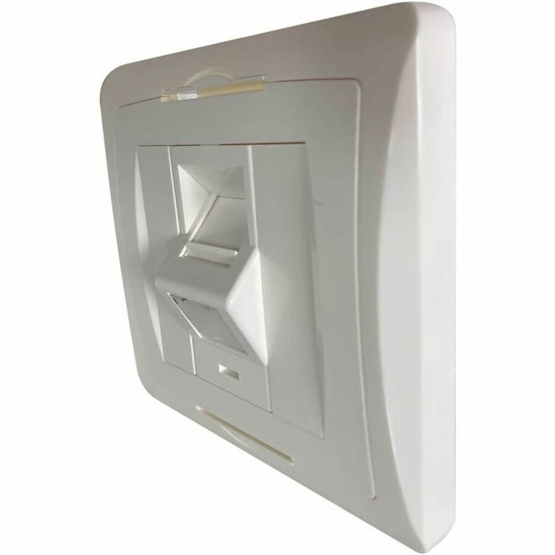 Eaton Tripp Lite Series 1-Port UK-Style Wall Plate, Unloaded Shuttered Angled Module, White, TAA - Thumbnail 3