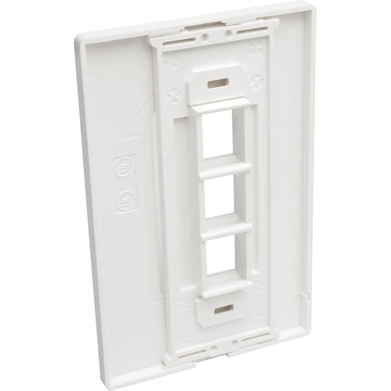 Tripp Lite by Eaton Single-Gang 3-Port Wall Plate Keystone Cat5/6 USB HDMI Dport RCA - Thumbnail 4