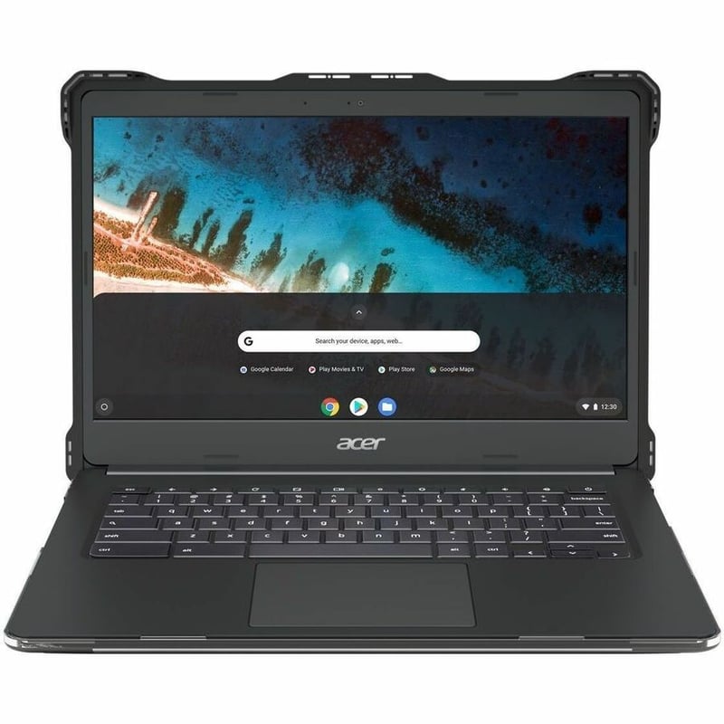 MAXCases, chromebook cases, 12" , precision-fit, maximized protection, shock dissipation, Acer C871 Chromebook 712, custom color, clear, black - Thumbnail 5