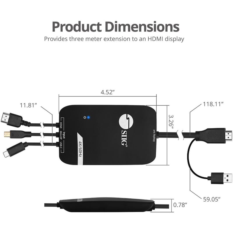 SIIG 3x1 HDMI 4K Multi format Presentation Switcher - BYOD - Thumbnail 3