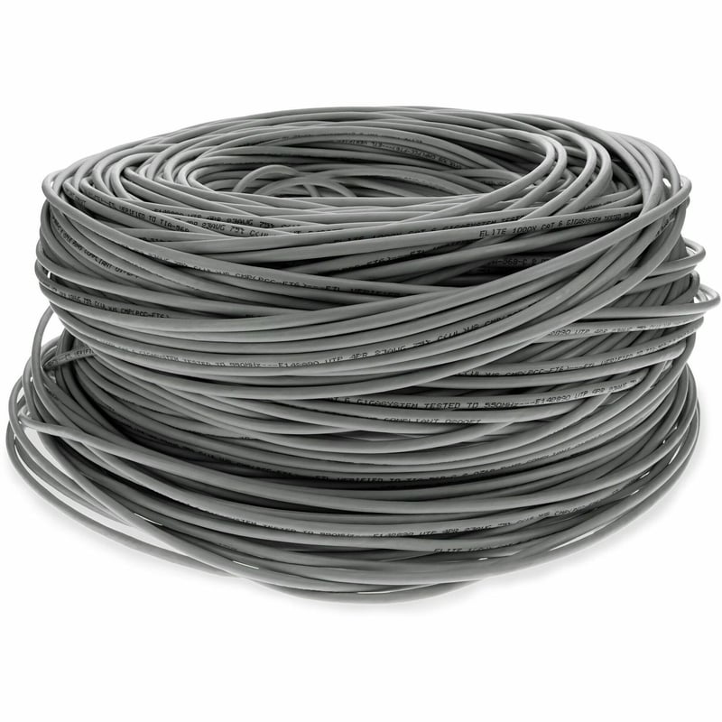 AddOn 1000ft Non-Terminated Straight Gray Cat6 UTP Copper PVC Patch Cable - Thumbnail 1