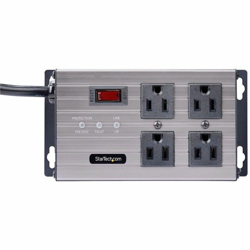 4-PORT INDUSTRIAL POWER STRIP - SURGE PROTECTION MOUNTABLE PDU - Thumbnail 3