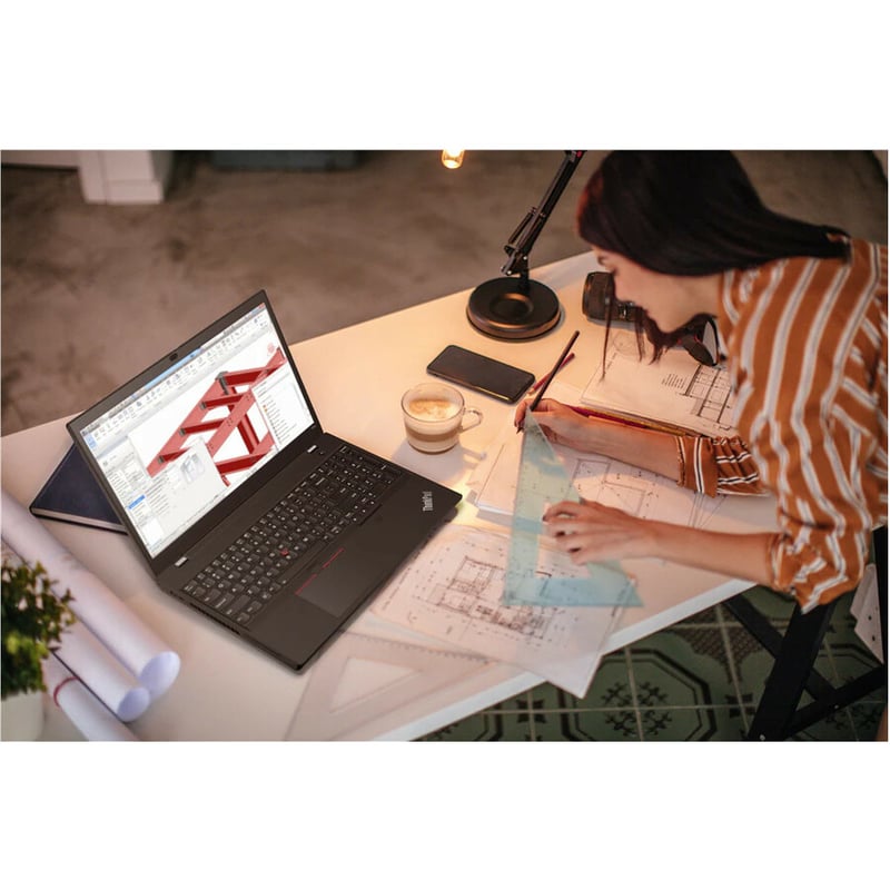 Lenovo ThinkPad P15v Gen 3 21EM004EUS 15.6" Mobile Workstation - Full HD - 1920 x 1080 - AMD Ryzen 5 PRO 6650H Hexa-core (6 Core) 3.30 GHz - 16 GB Total RAM - 512 GB SSD - Black - Thumbnail 4