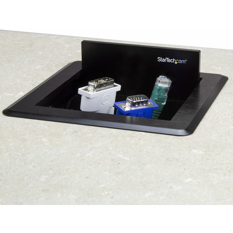 StarTech.com Conference Table Cable Management Box - Table Top - Conference Room AV - Conference Table Connectivity Box - Thumbnail 4