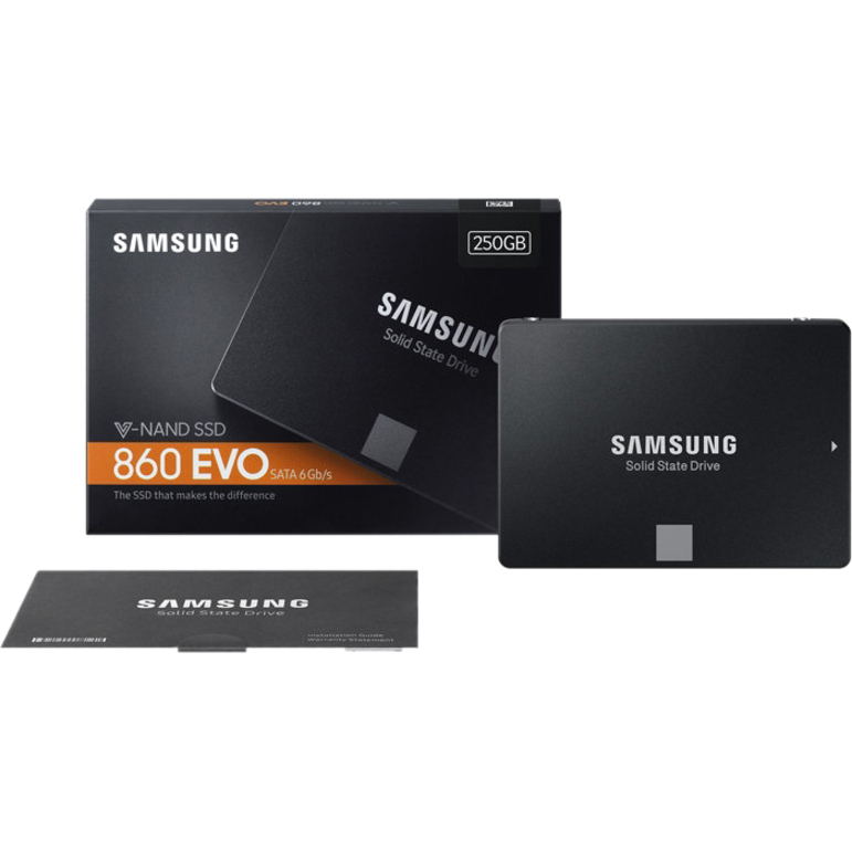 Samsung 860 EVO MZ-76E250B/AM 250 GB Solid State Drive - 2.5" Internal - SATA (SATA/600) - Thumbnail 4