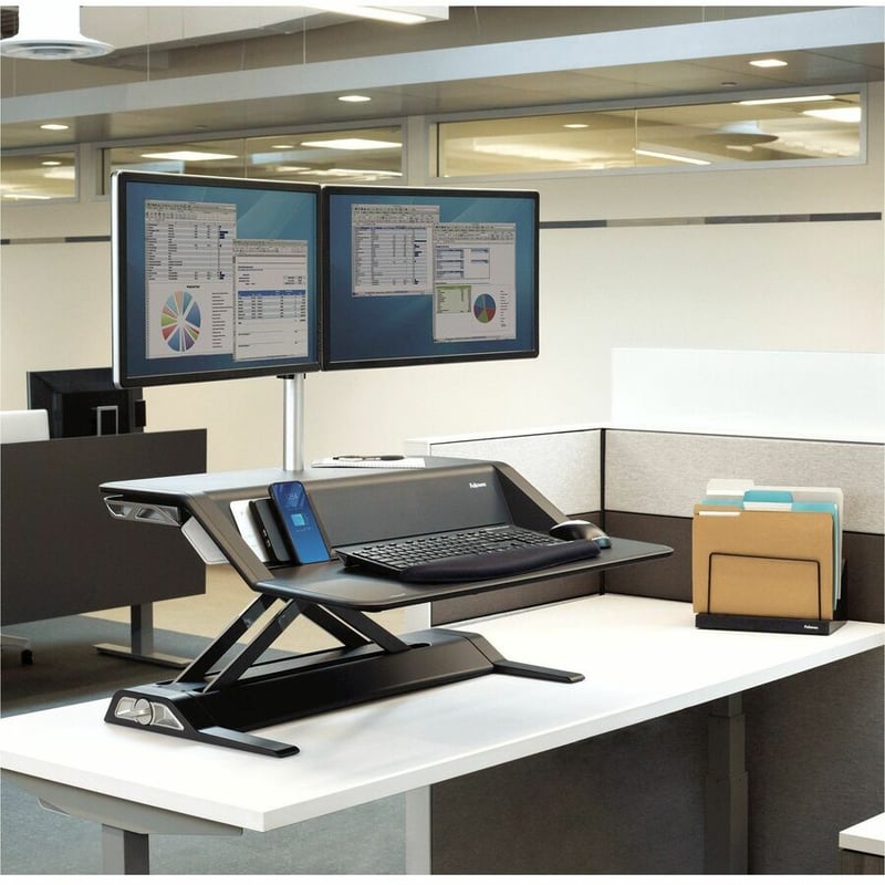 Fellowes Lotus™ Dual Monitor Arm Kit - Thumbnail 4