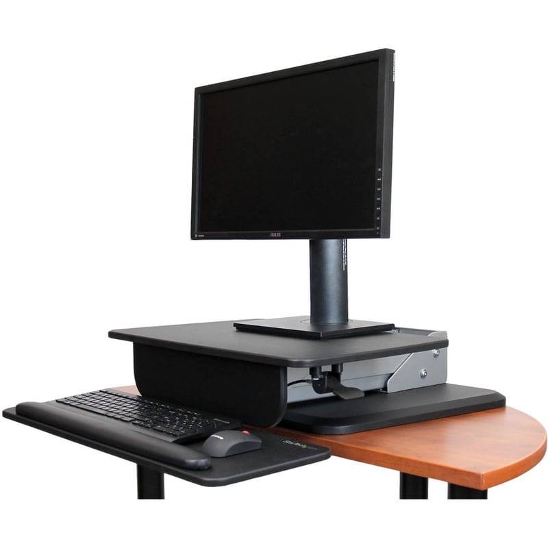 StarTech.com Height Adjustable Standing Desk Converter - Sit Stand Desk with One-finger Adjustment - Ergonomic Desk - Thumbnail 4