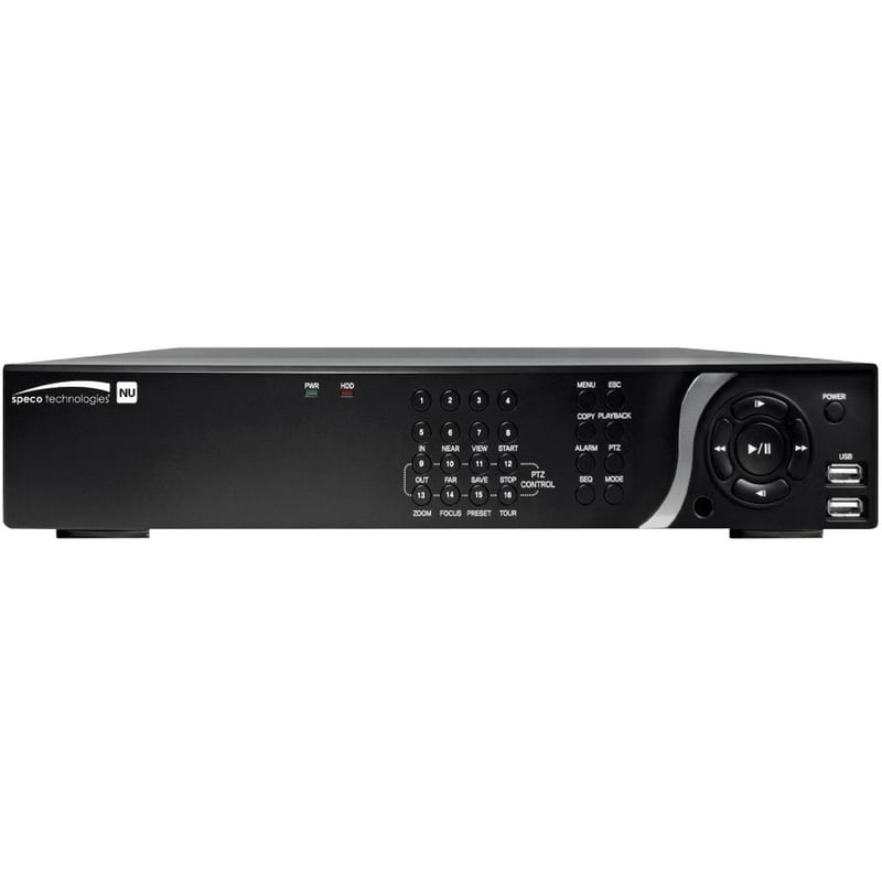 Speco 8 Channel NVR with 8 Built-In PoE+ Ports - 12 TB HDD - Thumbnail 1