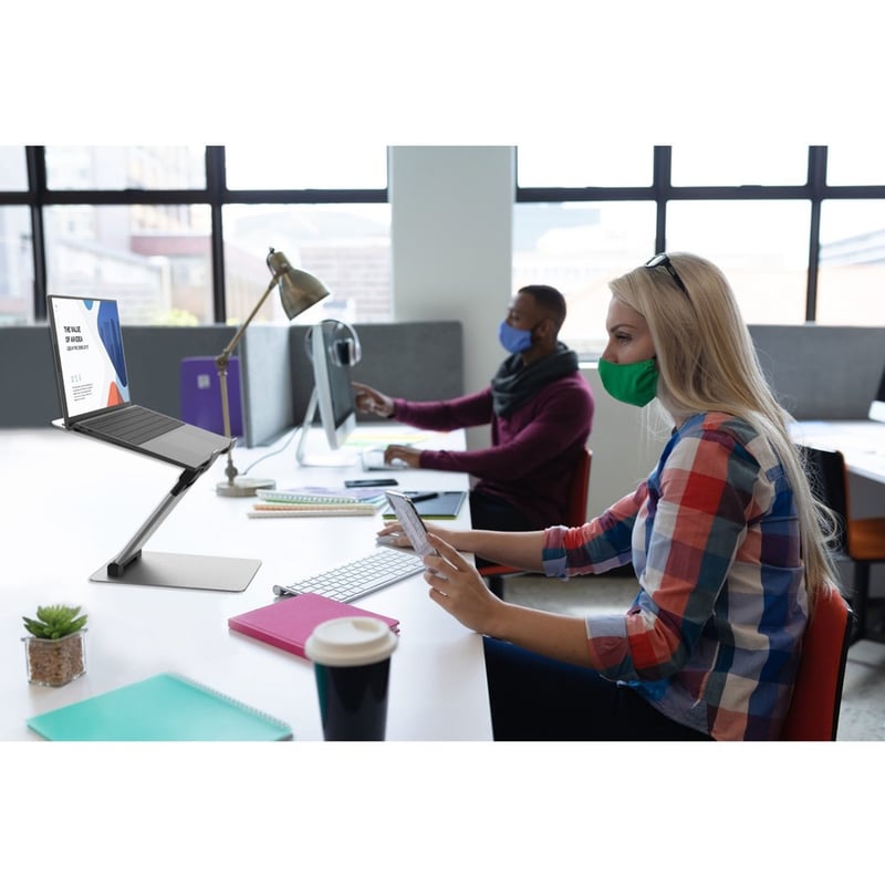 CTA Digital Height Adjustable Folding Desk Mount for Laptops - Thumbnail 4