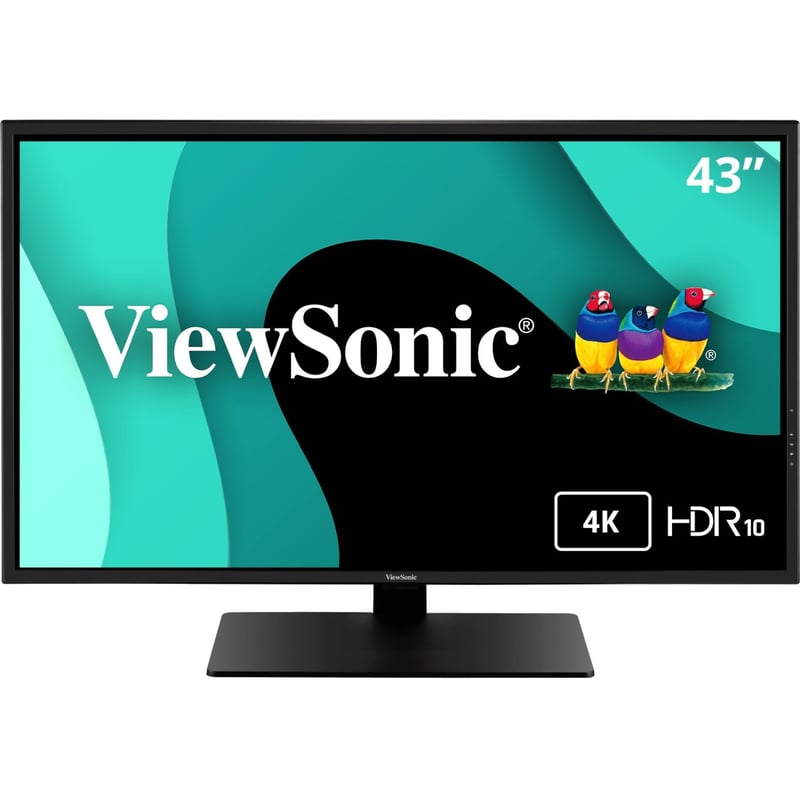 ViewSonic VX4381-4K 43 Inch Ultra HD MVA 4K Monitor Widescreen with HDR10 Support, Eye Care, HDMI, USB, DisplayPort for Home and Office - Thumbnail 1