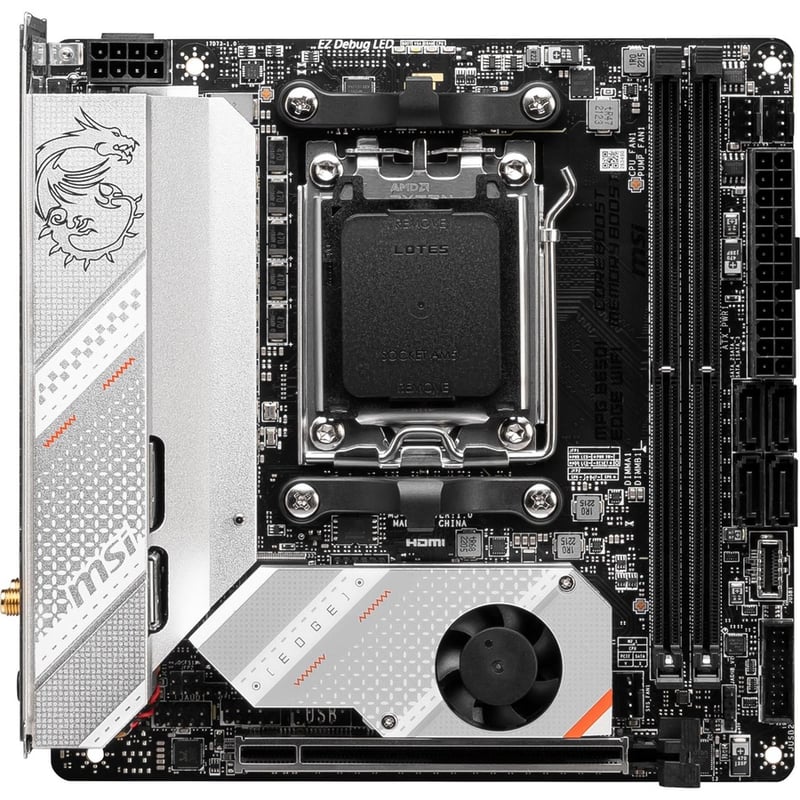 MSI MPG B650I EDGE WIFI Gaming Desktop Motherboard - AMD B650 Chipset - Socket AM5 - Mini ITX - Thumbnail 2