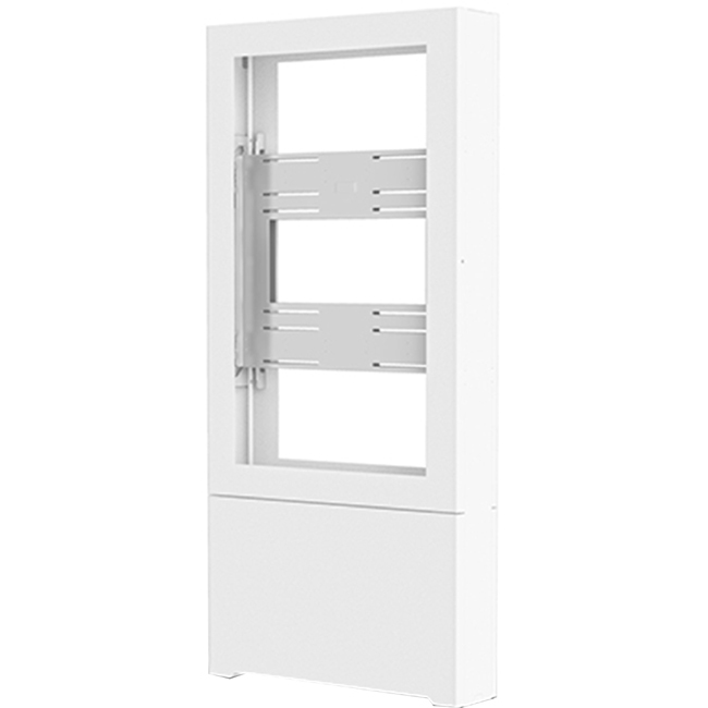Chief Impact Floor Standing Back-to-Back Kiosk - Portrait 47" White - Thumbnail 1