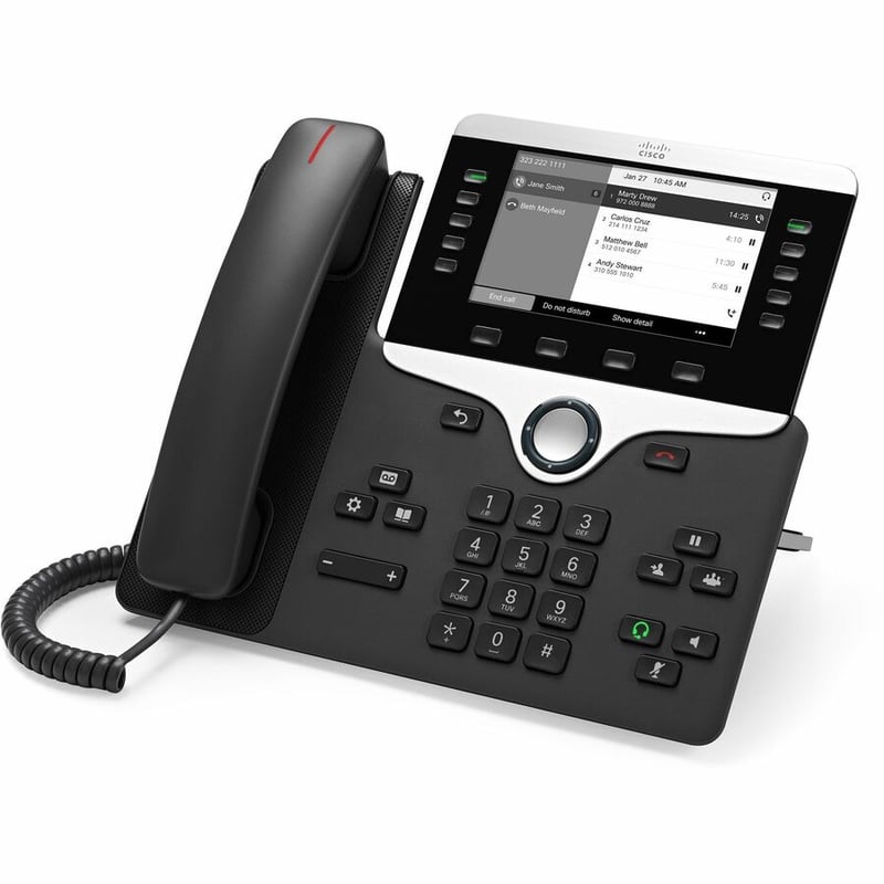 Cisco 8811 IP Phone - Corded - Corded - Wall Mountable, Tabletop - Charcoal - Thumbnail 3
