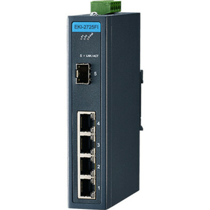 Advantech 4 GE + 1 SFP Ind. Unmanaged Switch W/T - Thumbnail 3