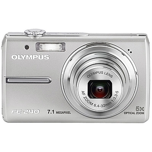 Olympus FE-240 7.1 Megapixel Compact Camera - Black - Thumbnail 1