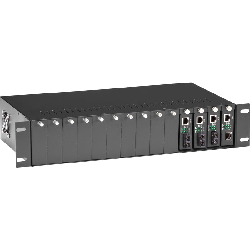 Black Box Pure Networking Media Converter Chassis - Thumbnail 1
