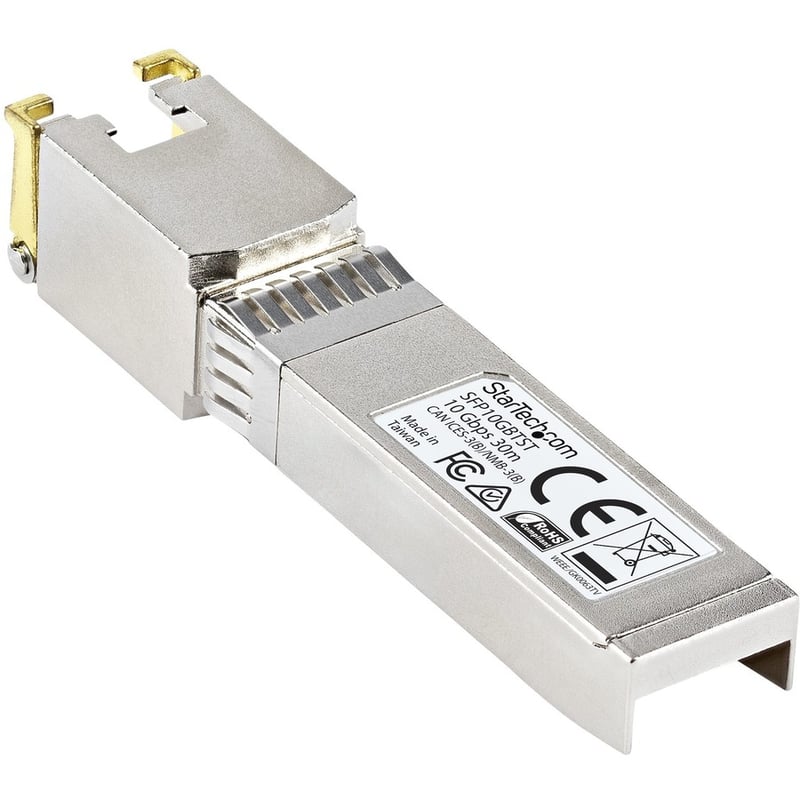 StarTech.com MSA Uncoded SFP+ Module - 10GBASE-T - 10GE Gigabit Ethernet SFP+ SFP to RJ45 Cat6/Cat5e Transceiver Module - 30m - Thumbnail 4