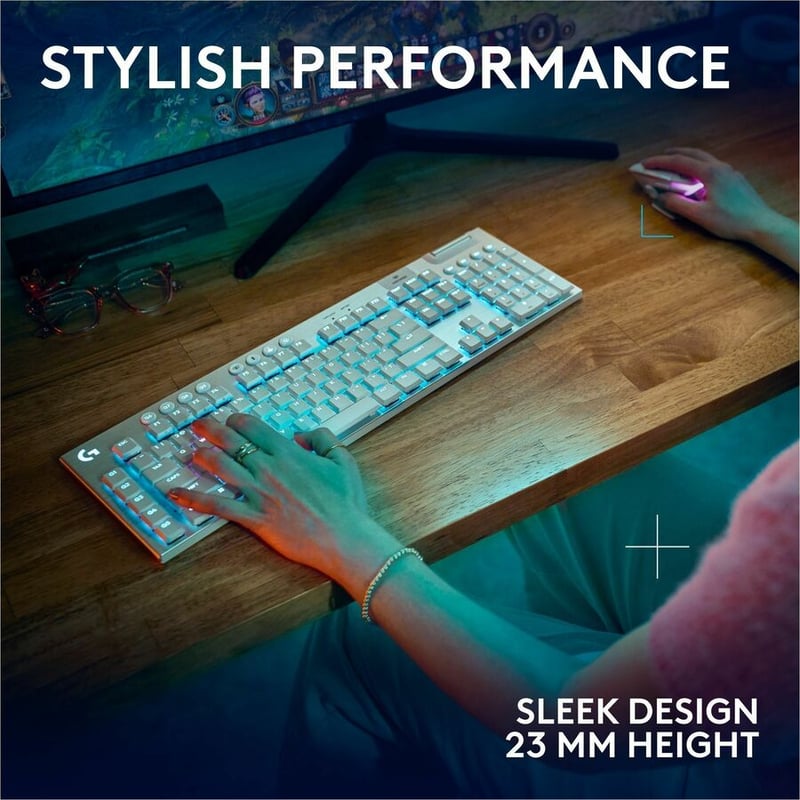 G915 X LIGHTSPEED TACTILE WHITE GAMING KEYBOARD