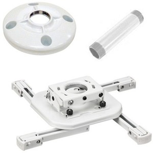Chief Mini Universal RPA Projector Mount - Includes Projector Mount, 6" Ceiling Plate, and 3" Extension Column - White - Thumbnail 1